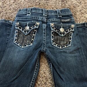 Cowgirl Tuff Kids' Dark Blue Jeans with Embellished Pockets